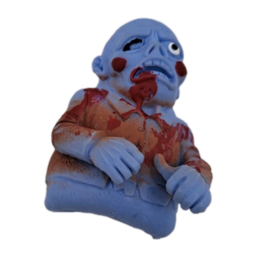 Vintage Zombie Finger Puppet  Greenbrier International Blue Halloween